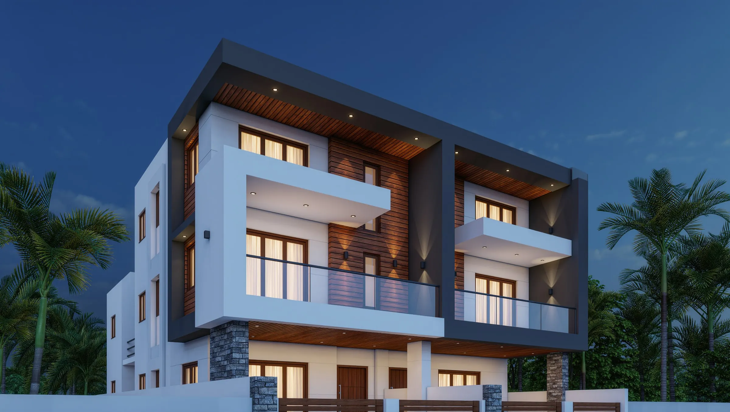 3D Elevation Design by Ploceus Designs, Chennai