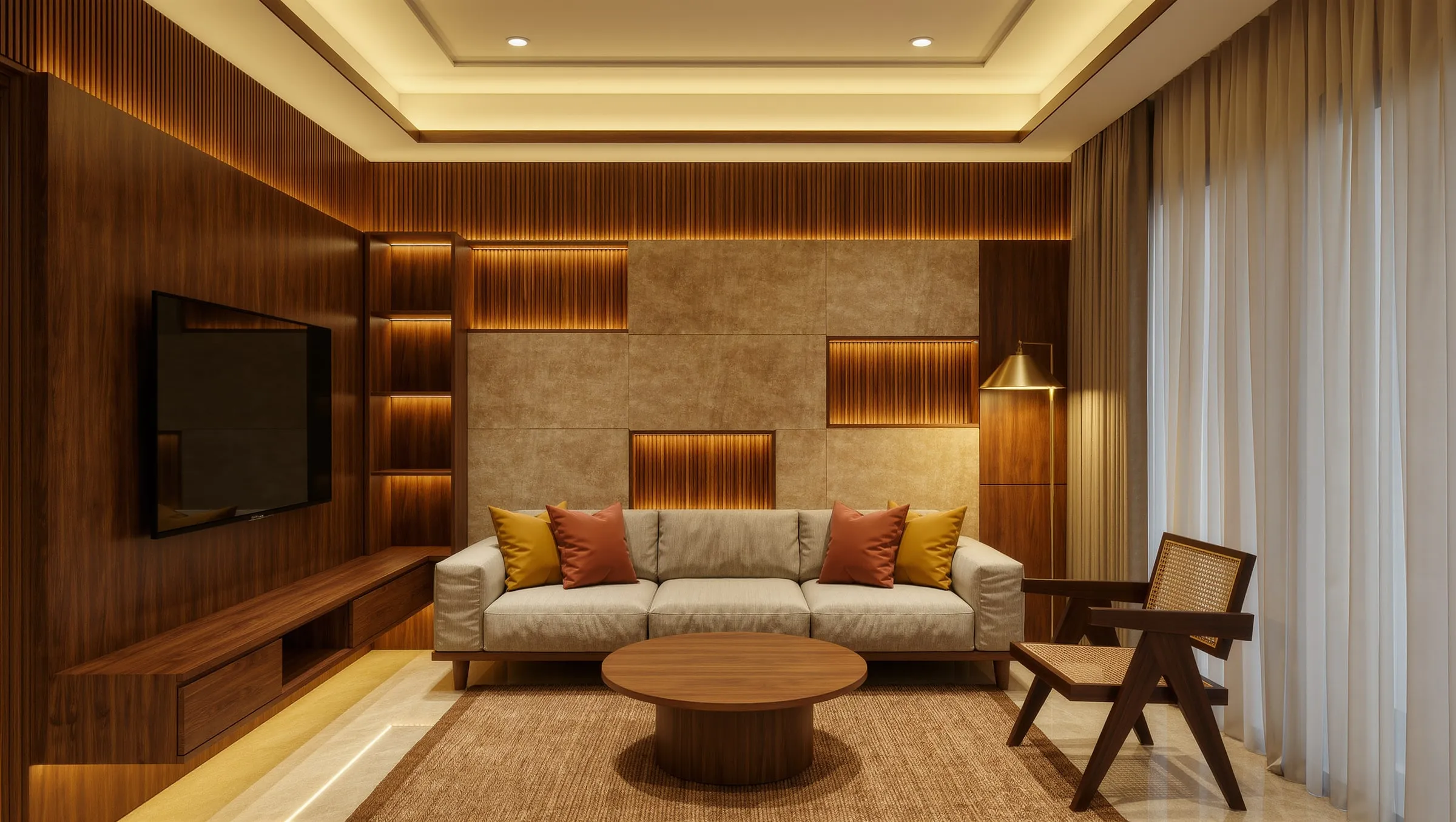 Living Room Interiors by Ploceus Designs, Chennai