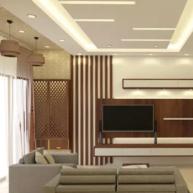 Nolambur Project — Living room interior in Nolambur, Chennai